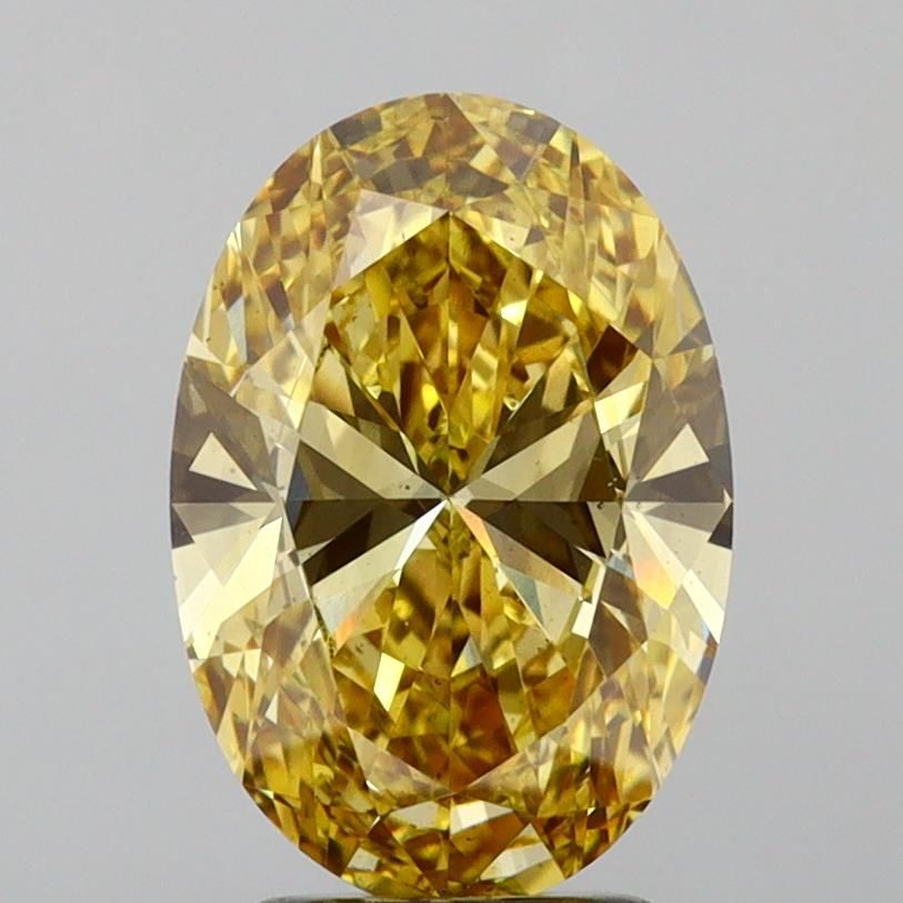 3.1 Carat Oval Lab Diamond with  Cut Diamond in 14KT  view 1
