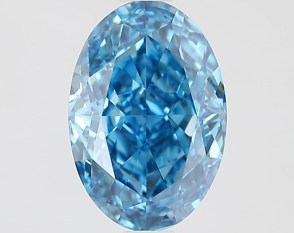1.52 Carat Oval Lab Diamond with  Cut Diamond in 14KT  view 1
