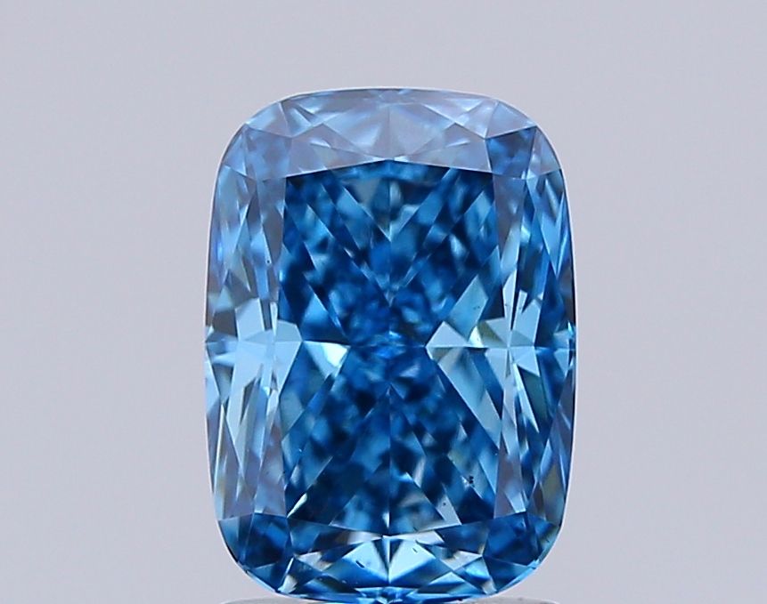 1.56 Carat Cushion Lab Diamond with  Cut Diamond in 14KT  view 1
