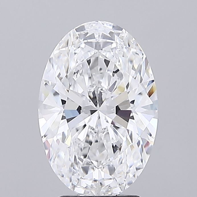 3.16 Carat Oval Lab Diamond with  Cut Diamond in 14KT  view 1
