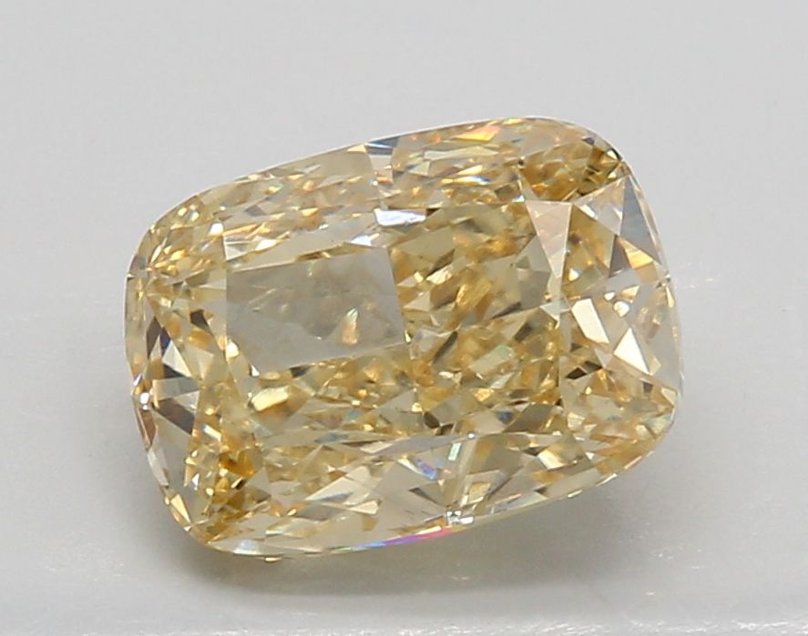2.82 Carat Cushion Lab Diamond with  Cut Diamond in 14KT  view 1
