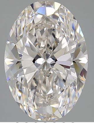 5.05 Carat Oval Natural Diamond with  Cut Diamond in 14KT  view 1
