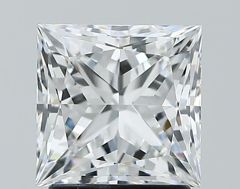 2.04 Carat Princess Lab Diamond with  Cut Diamond in 14KT  view 1

