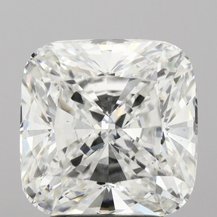 3.04 Carat Cushion Lab Diamond with  Cut Diamond in 14KT  view 1
