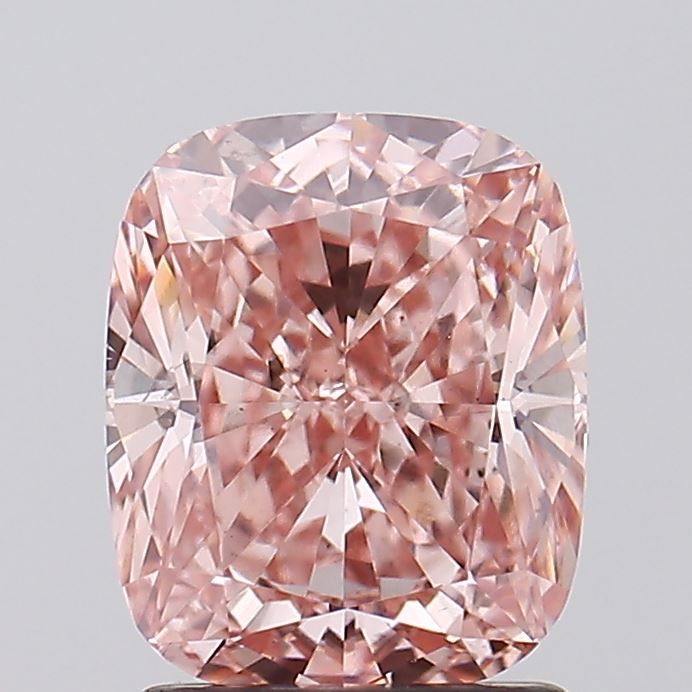 1.94 Carat Cushion Lab Diamond with  Cut Diamond in 14KT  view 1
