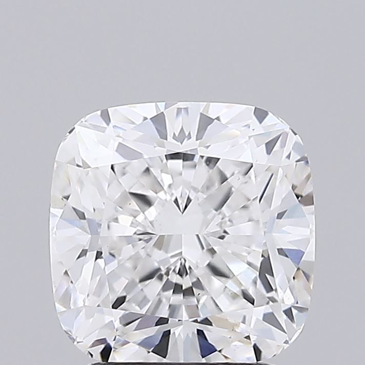 2.59 Carat Cushion Lab Diamond with  Cut Diamond in 14KT  view 1
