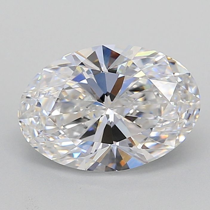 2.7 Carat Oval Lab Diamond with  Cut Diamond in 14KT  view 1
