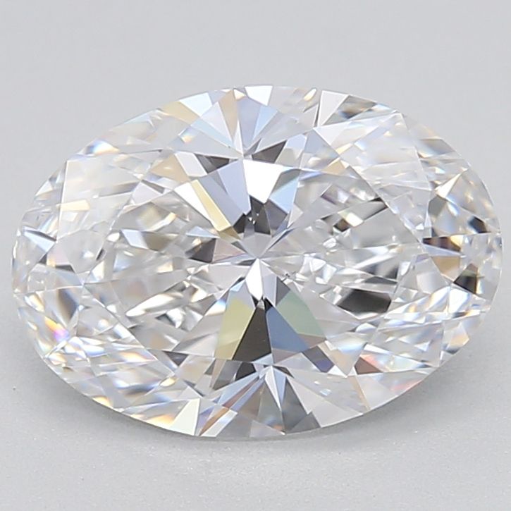 1.5 Carat Oval Lab Diamond with  Cut Diamond in 14KT  view 1
