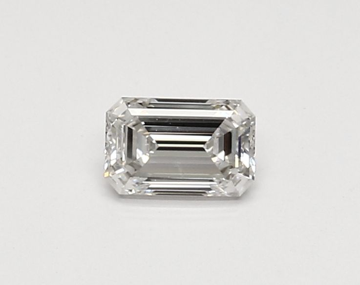 0.41 Carat Emerald Lab Diamond with  Cut Diamond in 14KT  view 1
