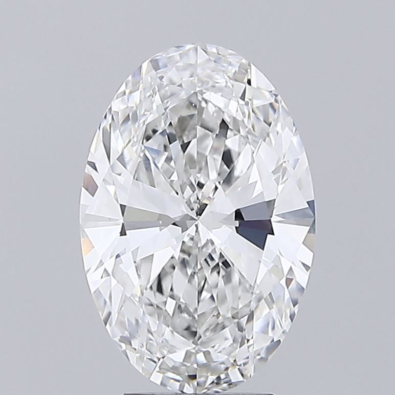 3.52 Carat Oval Lab Diamond with  Cut Diamond in 14KT  view 1
