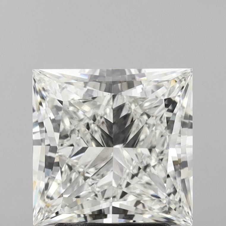 3.0 Carat Princess Lab Diamond with  Cut Diamond in 14KT  view 1
