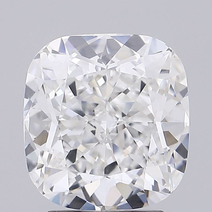 3.0 Carat Cushion Lab Diamond with  Cut Diamond in 14KT  view 1
