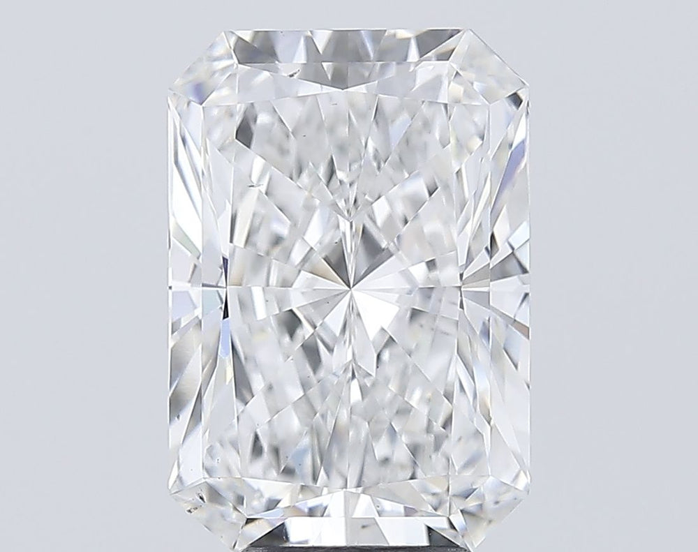 6.03 Carat Radiant Lab Diamond with  Cut Diamond in 14KT  view 1

