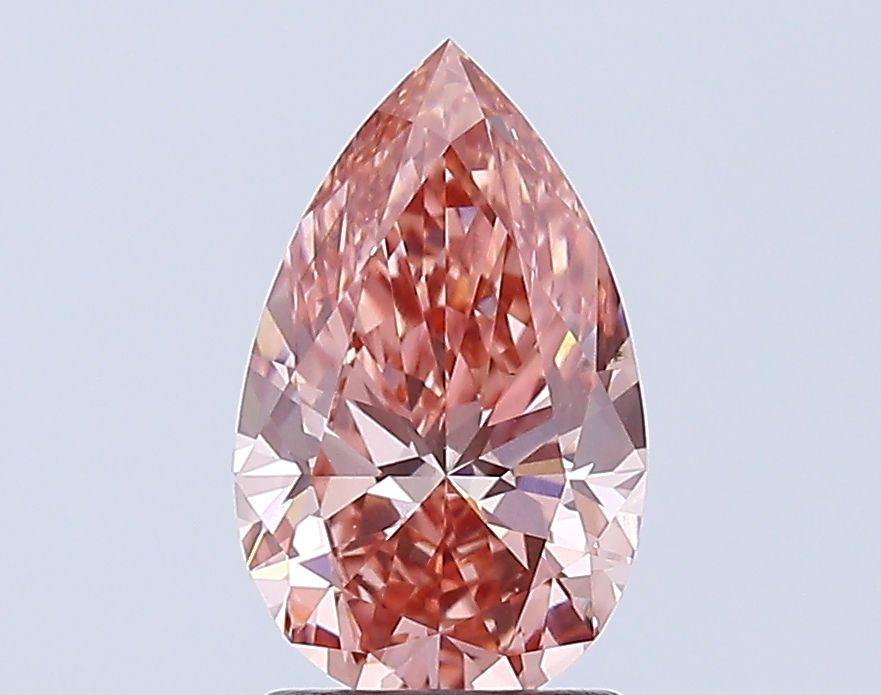 1.75 Carat Pear Lab Diamond with  Cut Diamond in 14KT  view 1
