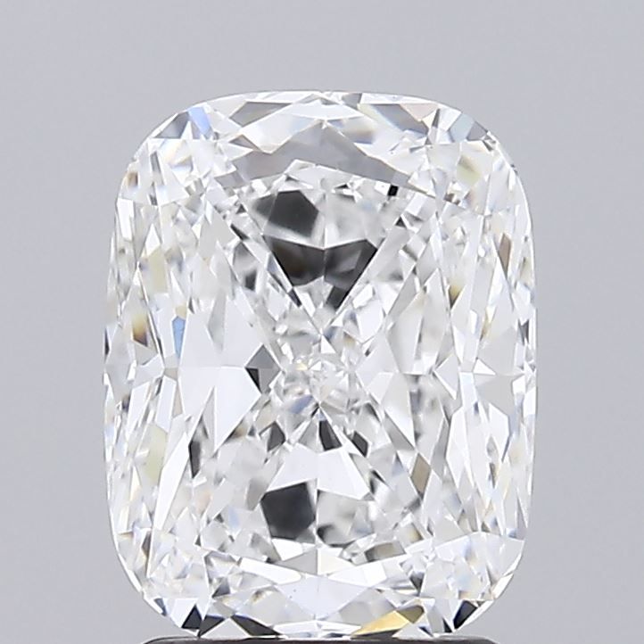 2.54 Carat Cushion Lab Diamond with  Cut Diamond in 14KT  view 1
