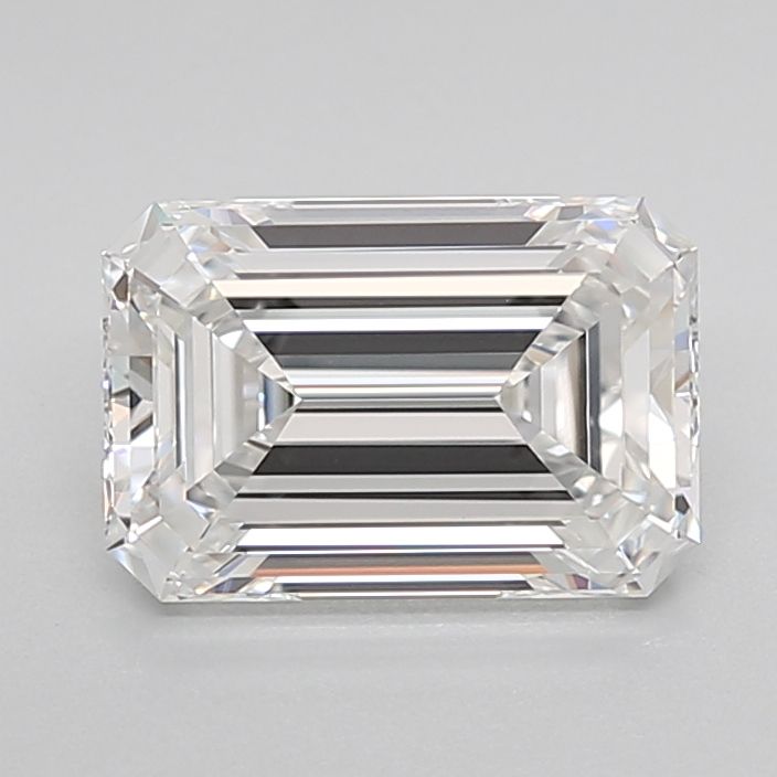 2.0 Carat Emerald Lab Diamond with  Cut Diamond in 14KT  view 1
