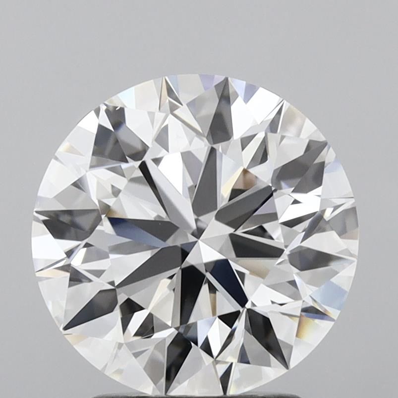 2.4 Carat Round Lab Diamond with  Cut Diamond in 14KT  view 1
