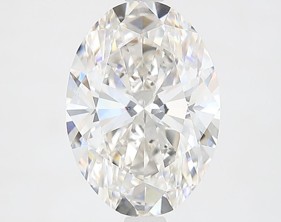 3.0 Carat Oval Lab Diamond with  Cut Diamond in 14KT  view 1
