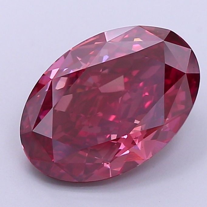 3.76 Carat Oval Lab Diamond with  Cut Diamond in 14KT  view 1
