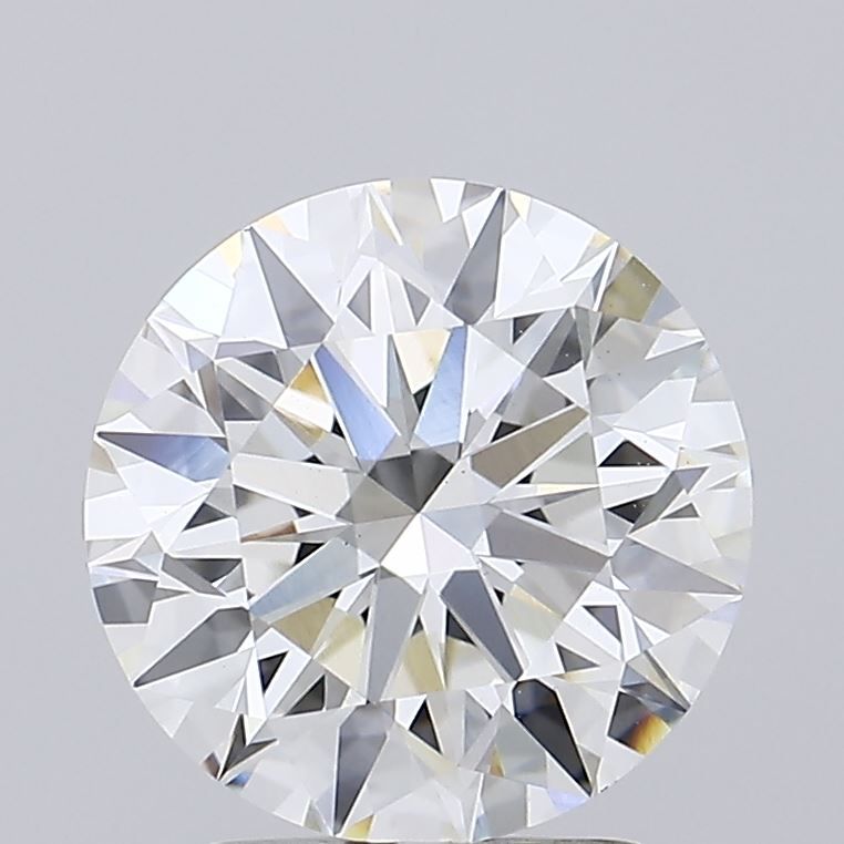2.56 Carat Round Lab Diamond with  Cut Diamond in 14KT  view 1
