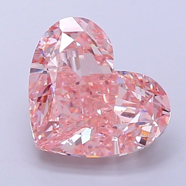 4.97 Carat Heart Lab Diamond with  Cut Diamond in 14KT  view 1
