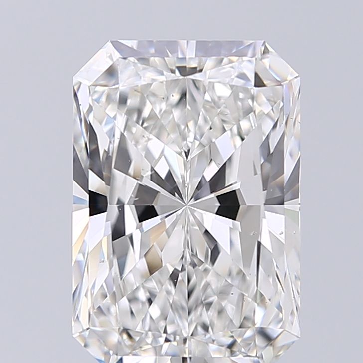 3.52 Carat Radiant Natural Diamond with  Cut Diamond in 14KT  view 1
