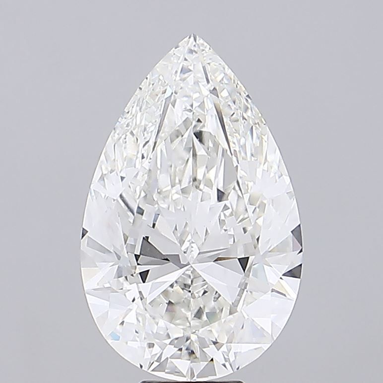 10.09 Carat Pear Lab Diamond with  Cut Diamond in 14KT  view 1
