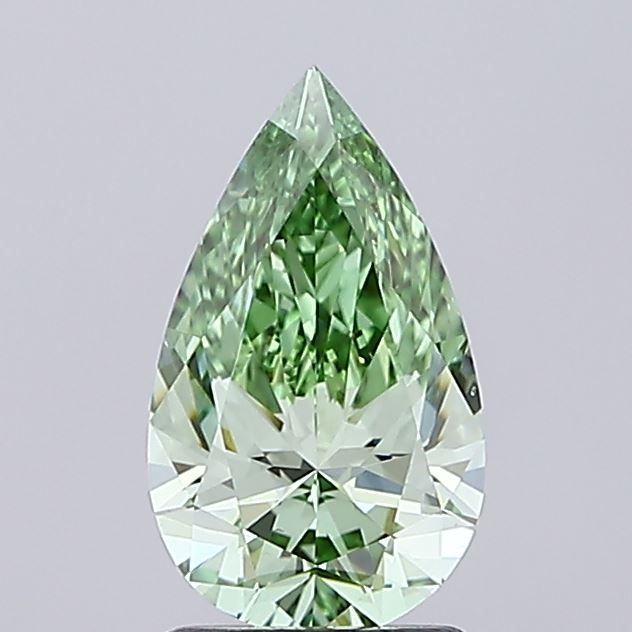 1.52 Carat Pear Lab Diamond with  Cut Diamond in 14KT  view 1
