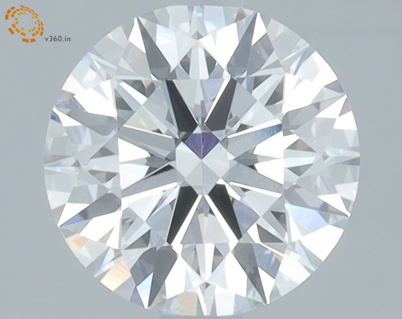 2.4 Carat Round Lab Diamond with  Cut Diamond in 14KT  view 1
