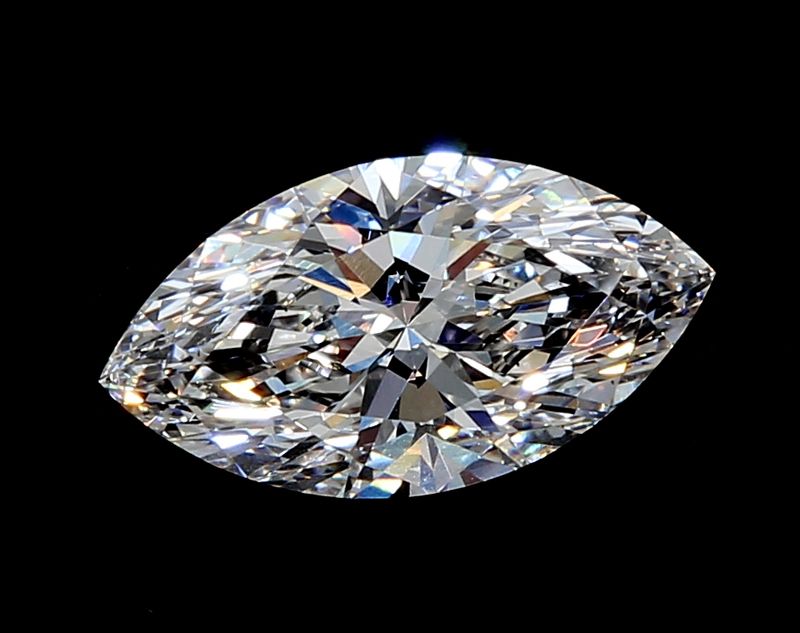 5.0 Carat Marquise Lab Diamond with  Cut Diamond in 14KT  view 1
