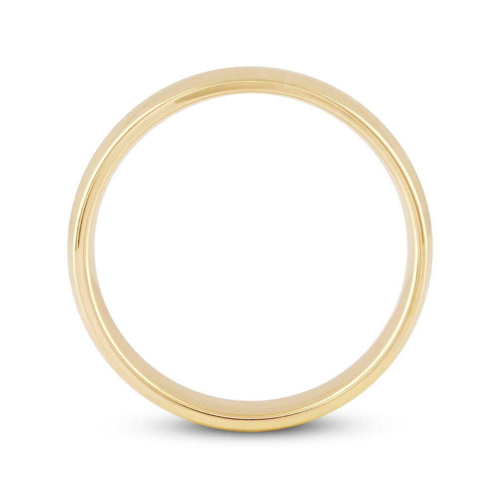 Men's Low Dome Comfort Fit Band Size 11 with 18KT Yellow Gold / 6 Cut Diamond in 14KT Yellow Gold / 6 view 2
