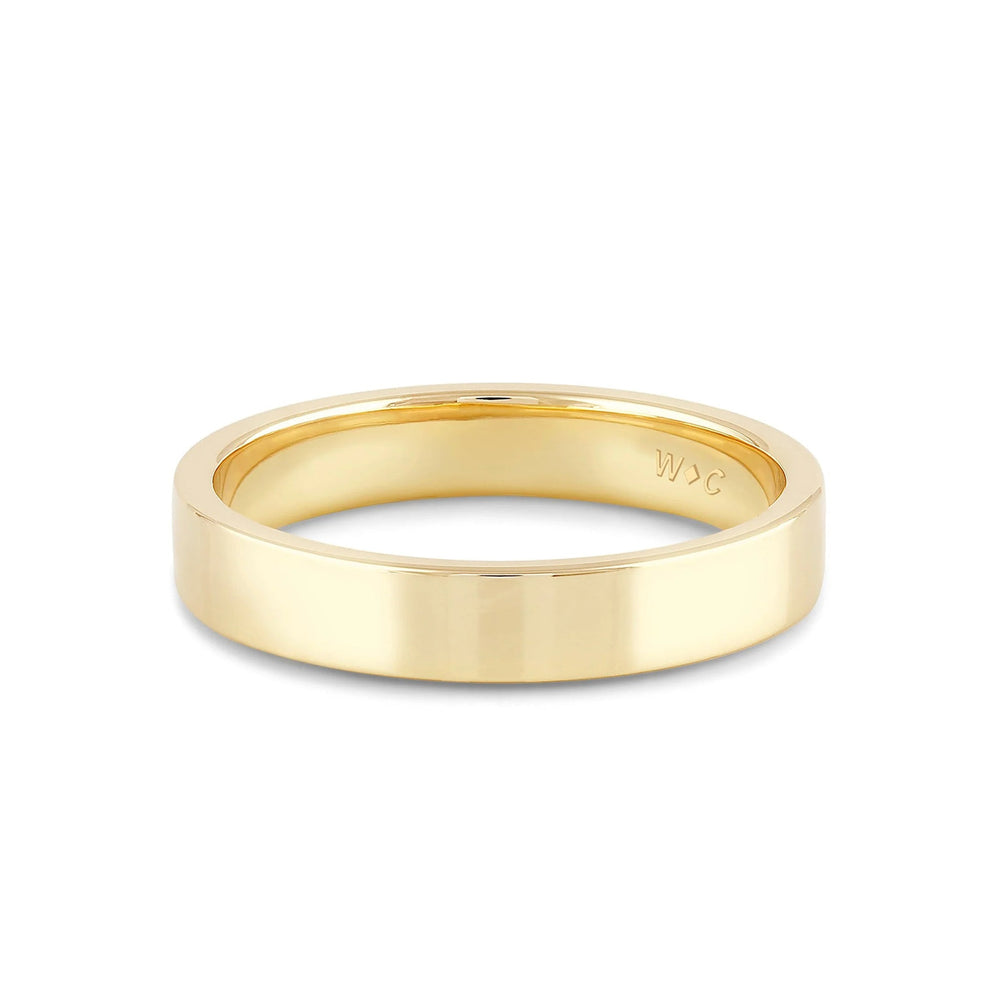 Men's Flat Comfort Fit Band Size 10.5 with 14KT Yellow Gold / 4 Cut Diamond in 14KT Yellow Gold / 4 view 1
