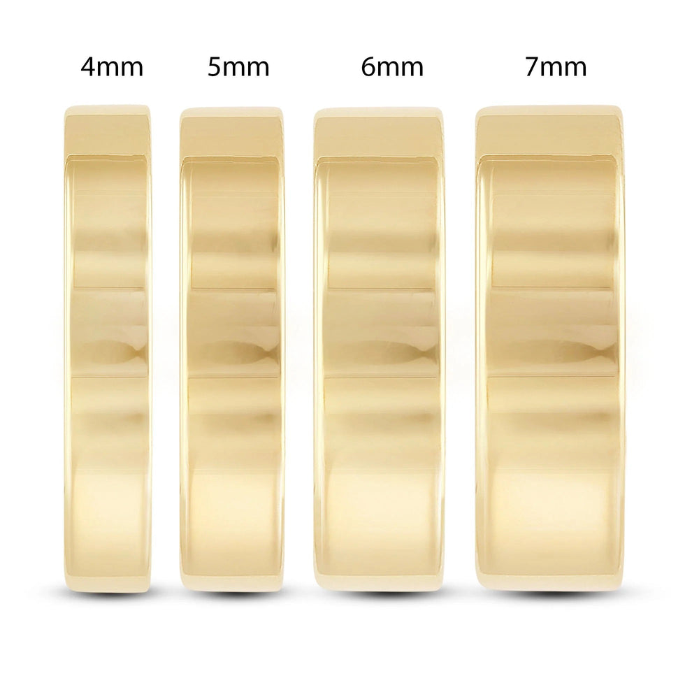 Men's Flat Comfort Fit Band Size 10.5 with 14KT Yellow Gold / 4 Cut Diamond in 14KT Yellow Gold / 4 view 4

