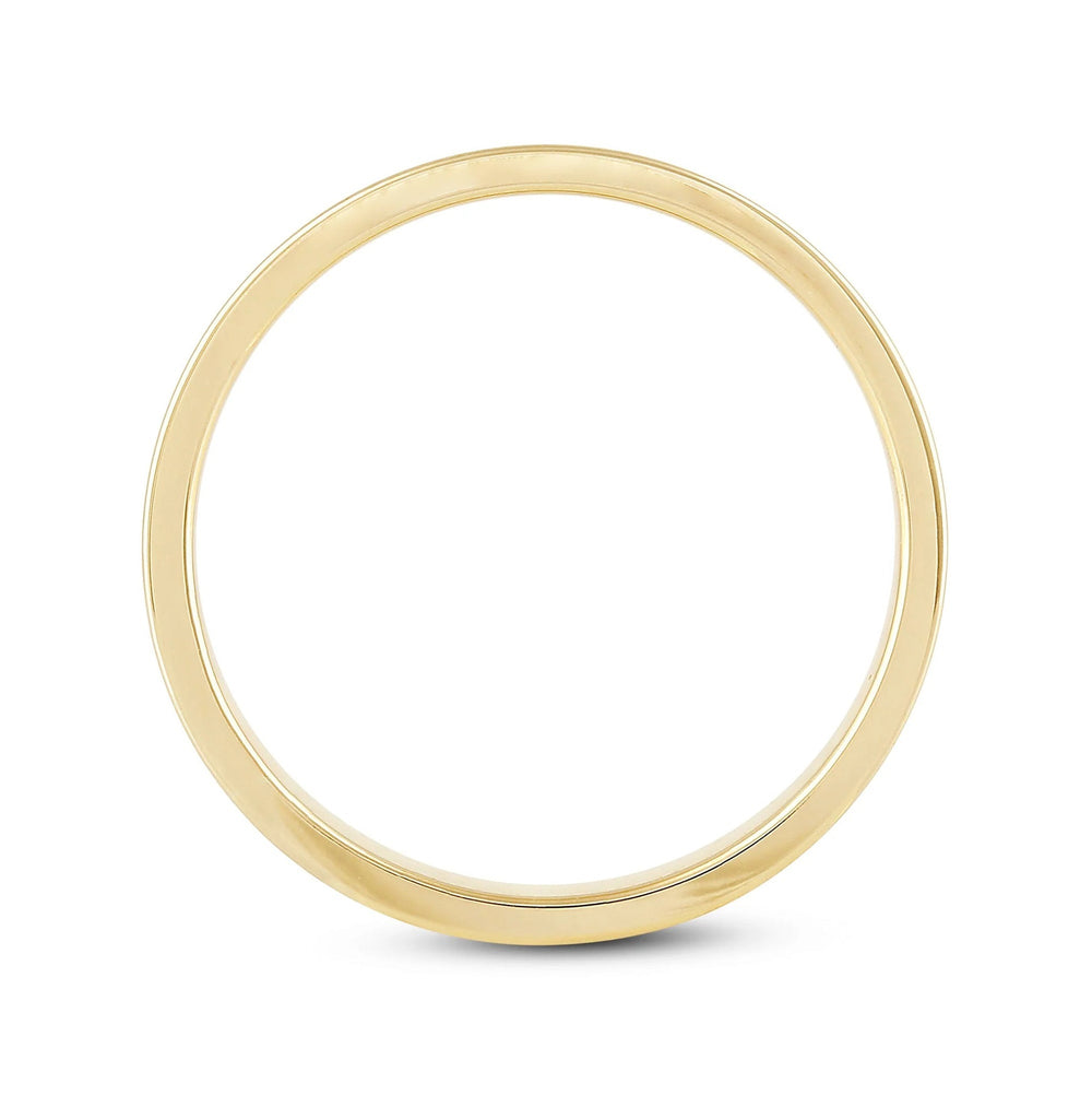 Men's Flat Comfort Fit Band Size 10.5 with 14KT Yellow Gold / 4 Cut Diamond in 14KT Yellow Gold / 4 view 2
