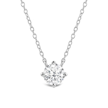 Kite Set Round Lab Created Diamond Solitaire Pendant