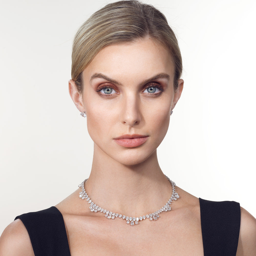 The Durand Necklace with 18KT White Gold / Lab / 57 1/2 Cut Diamond in 14KT White Gold / Lab / 57 1/2 view 5

