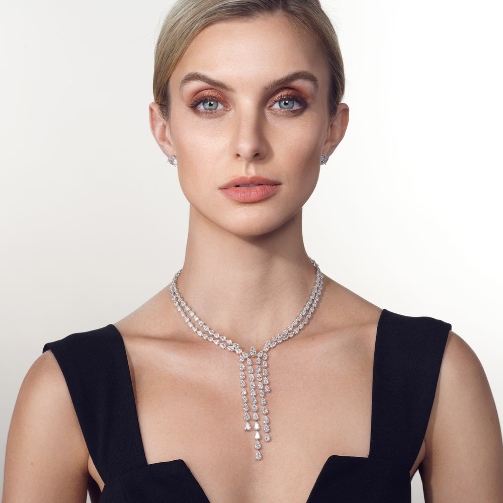 The Pratt Necklace with 18KT White Gold / Lab / 44 5/8 Cut Diamond in 14KT White Gold / Lab / 44 5/8 view 5
