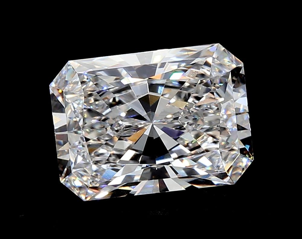 2.9 Carat Radiant Lab Diamond with  Cut Diamond in 14KT  view 1

