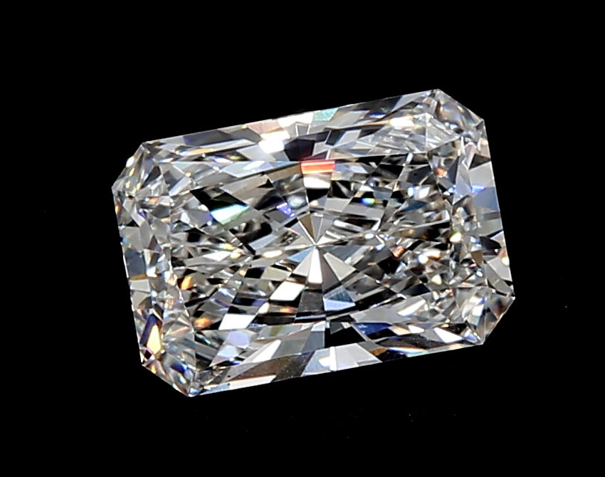 1.3 Carat Radiant Lab Diamond with  Cut Diamond in 14KT  view 1
