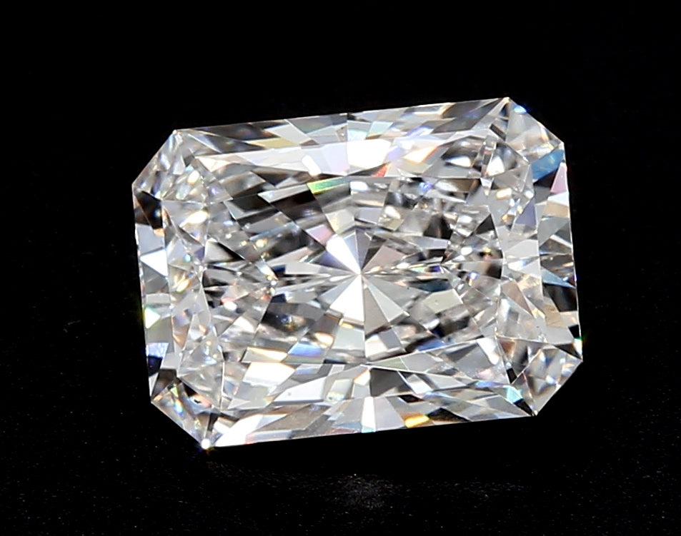 2.4 Carat Radiant Lab Diamond with  Cut Diamond in 14KT  view 1
