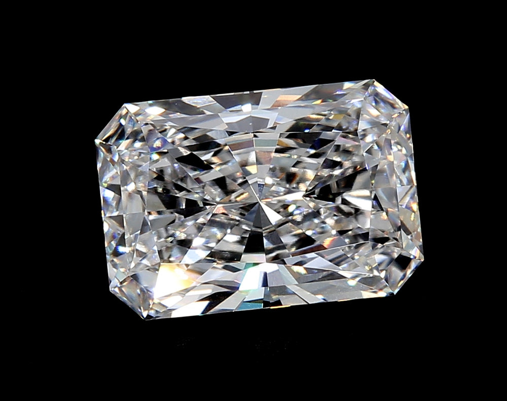 3.78 Carat Radiant Lab Diamond with  Cut Diamond in 14KT  view 1
