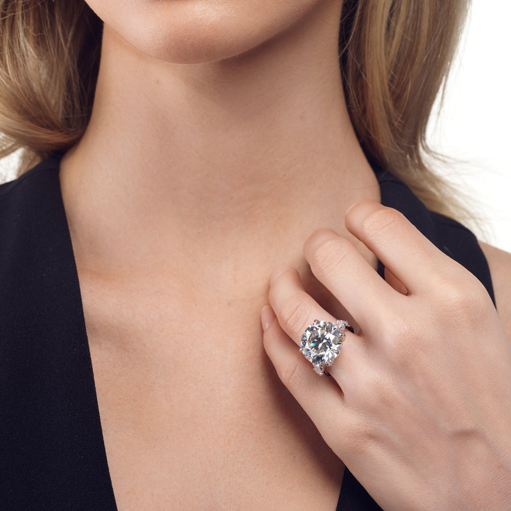 Model Wearing The Morisot Ring with Lab Grown Diamond view