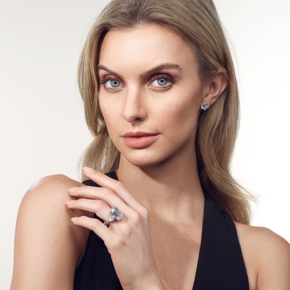 Model Wearing The Wood Ring view