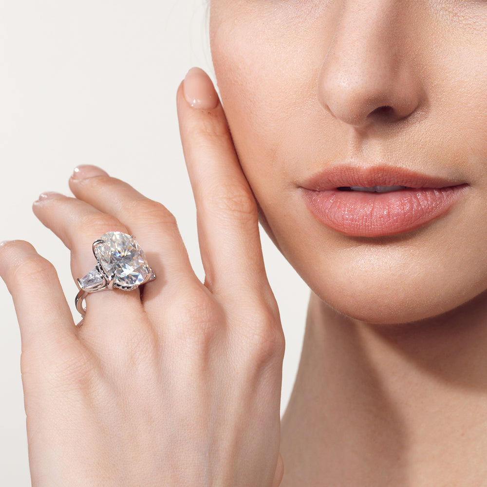 Model Wearing The Munch Ring with Lab Grown Diamond view