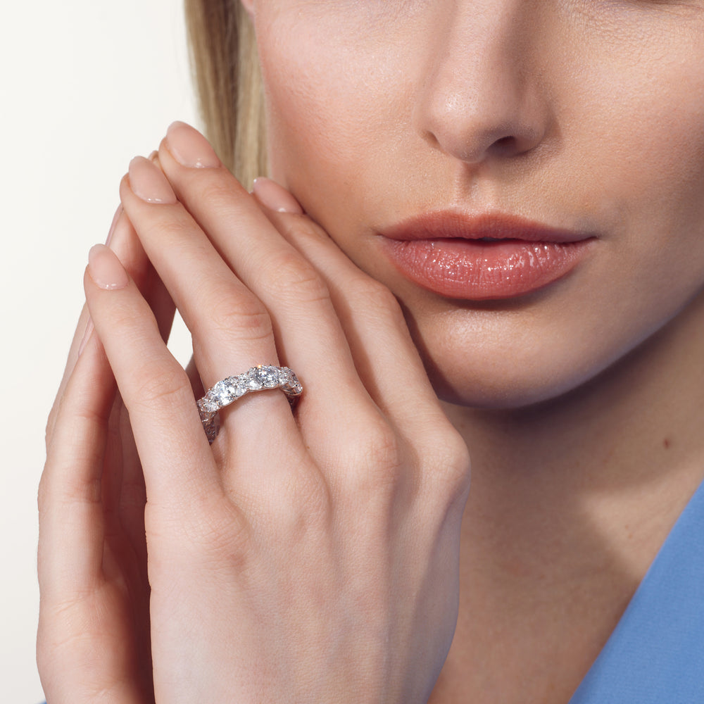 Botanical Eternity Ring with 18KT Yellow Gold / Lab / 6 5/8 Cut Diamond in 14KT Yellow Gold / Lab / 6 5/8 view 2
