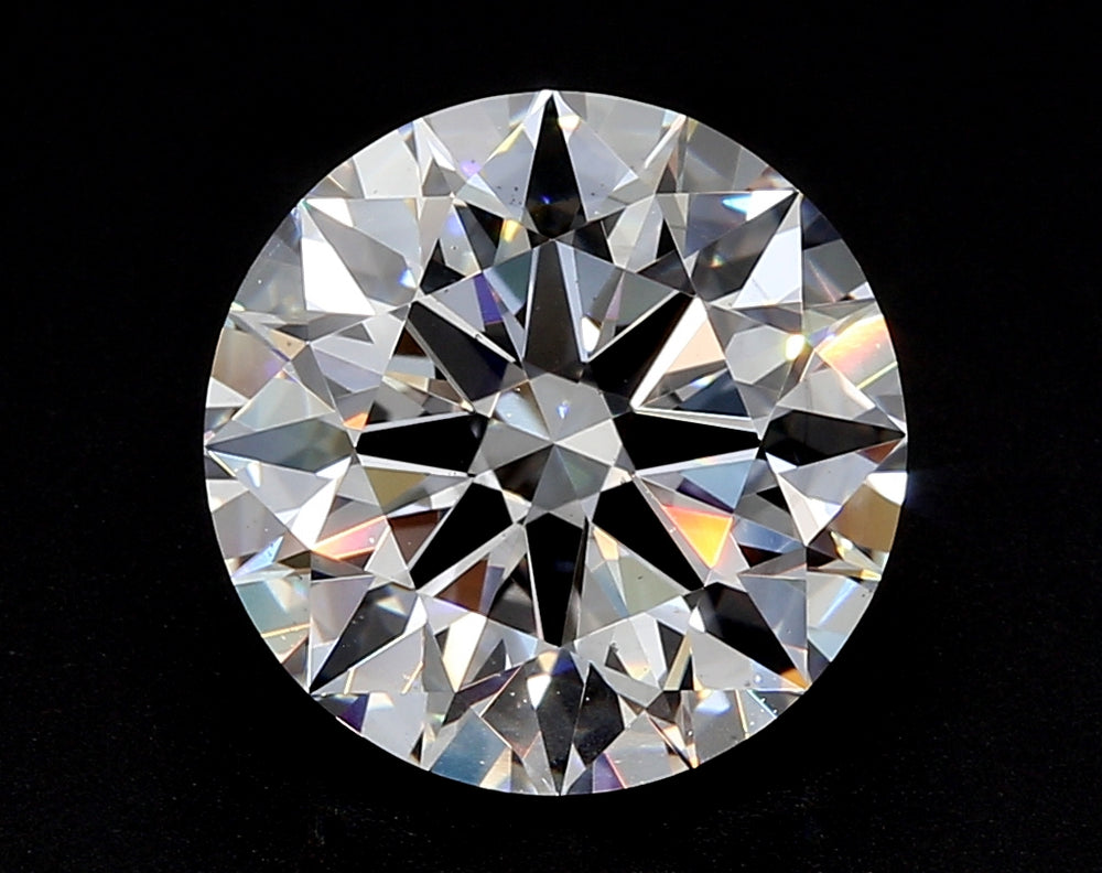 4.08 Carat Round Lab Diamond with  Cut Diamond in 14KT  view 1
