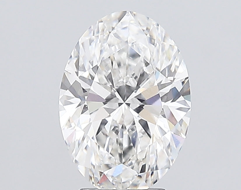 4.07 Carat Oval Lab Diamond with  Cut Diamond in 14KT  view 1

