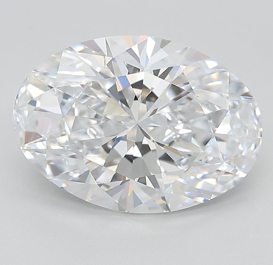 3.03 Carat Oval Lab Diamond with  Cut Diamond in 14KT  view 1
