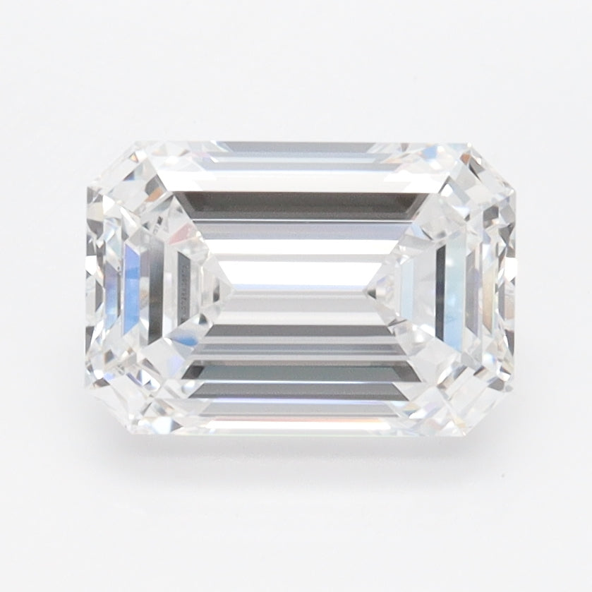 1.93 Carat Emerald Lab Diamond with  Cut Diamond in 14KT  view 1
