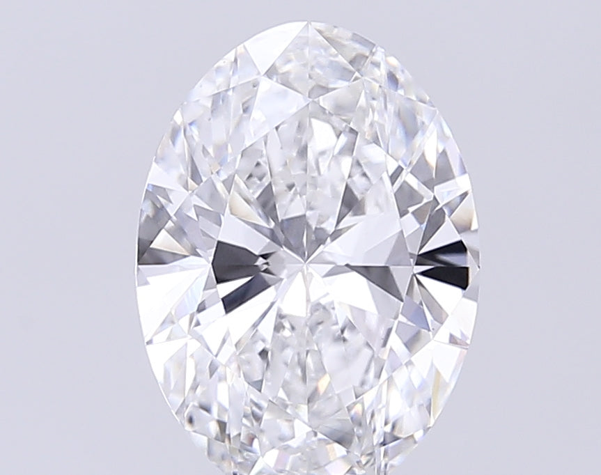 4.02 Carat Oval Lab Diamond with  Cut Diamond in 14KT  view 1
